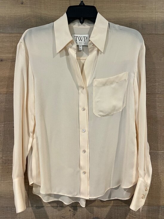 TWP Tops - TWP cream silk shirt size XXS